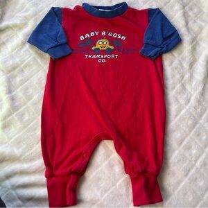 Vintage 90s Baby B’Gosh colorblock sleeper one piece size 3-6 months